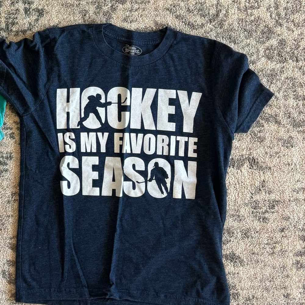 Kids' Navy Hockey Tee